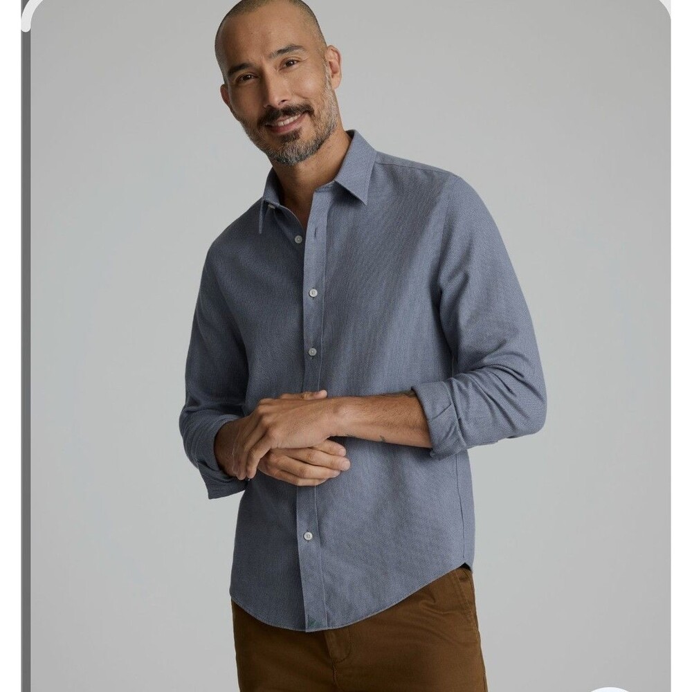 NEW UNTUCKit Veneto Wrinkle-Free Regular Fit Shirt Men's 3XL Gray Long Sleeve